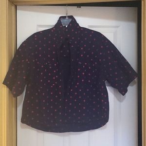 Blouse, Navy/red polka dots, Large, Brand Paris Sport Club